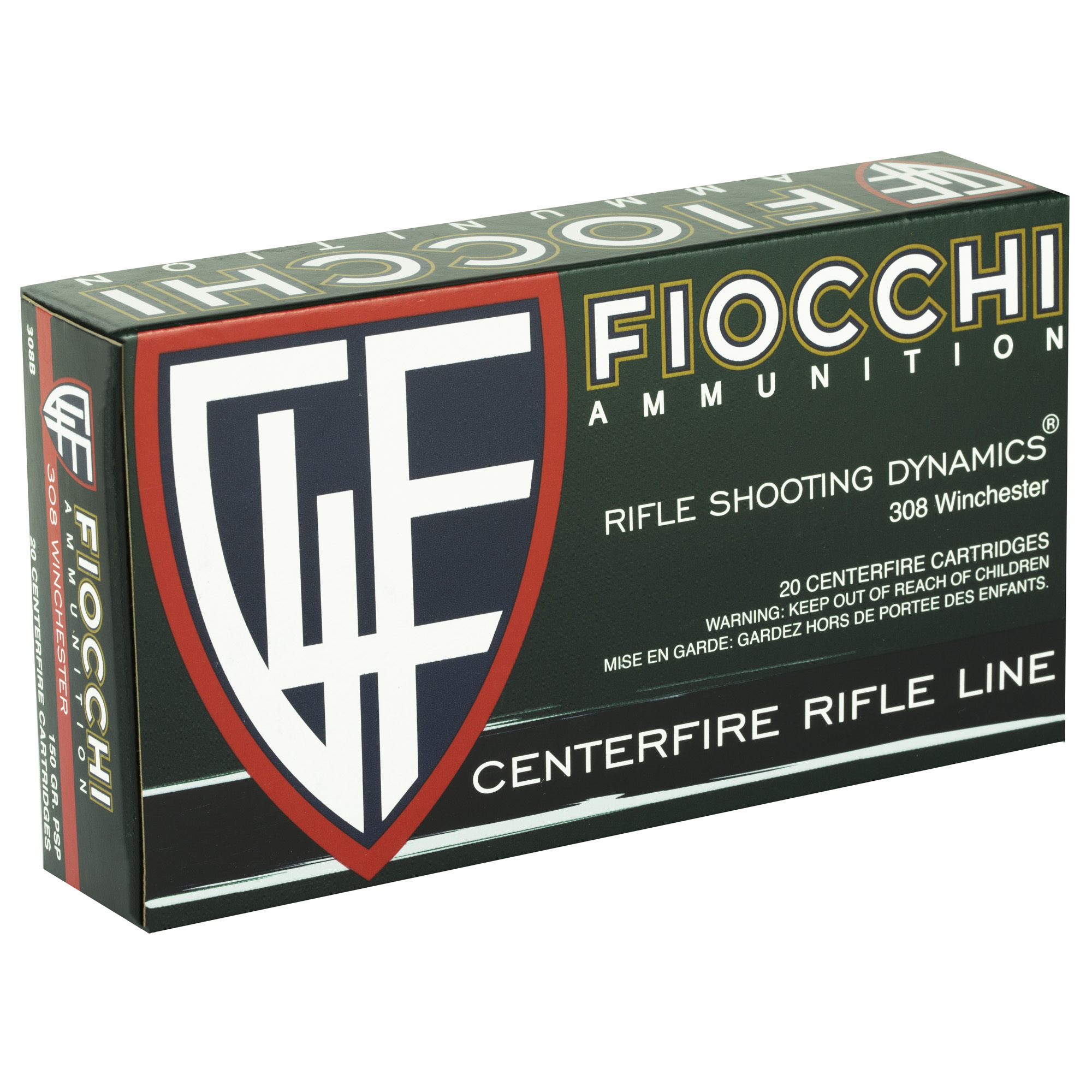 Fiocchi Field Dynamics Rifle Ammunition .308 Win 150 gr PSP 2750 fps 20/ct Fiocchi Field Dynamics Rifle Ammunition .308 Win 150 gr PSP 2750 fps 20/ct
