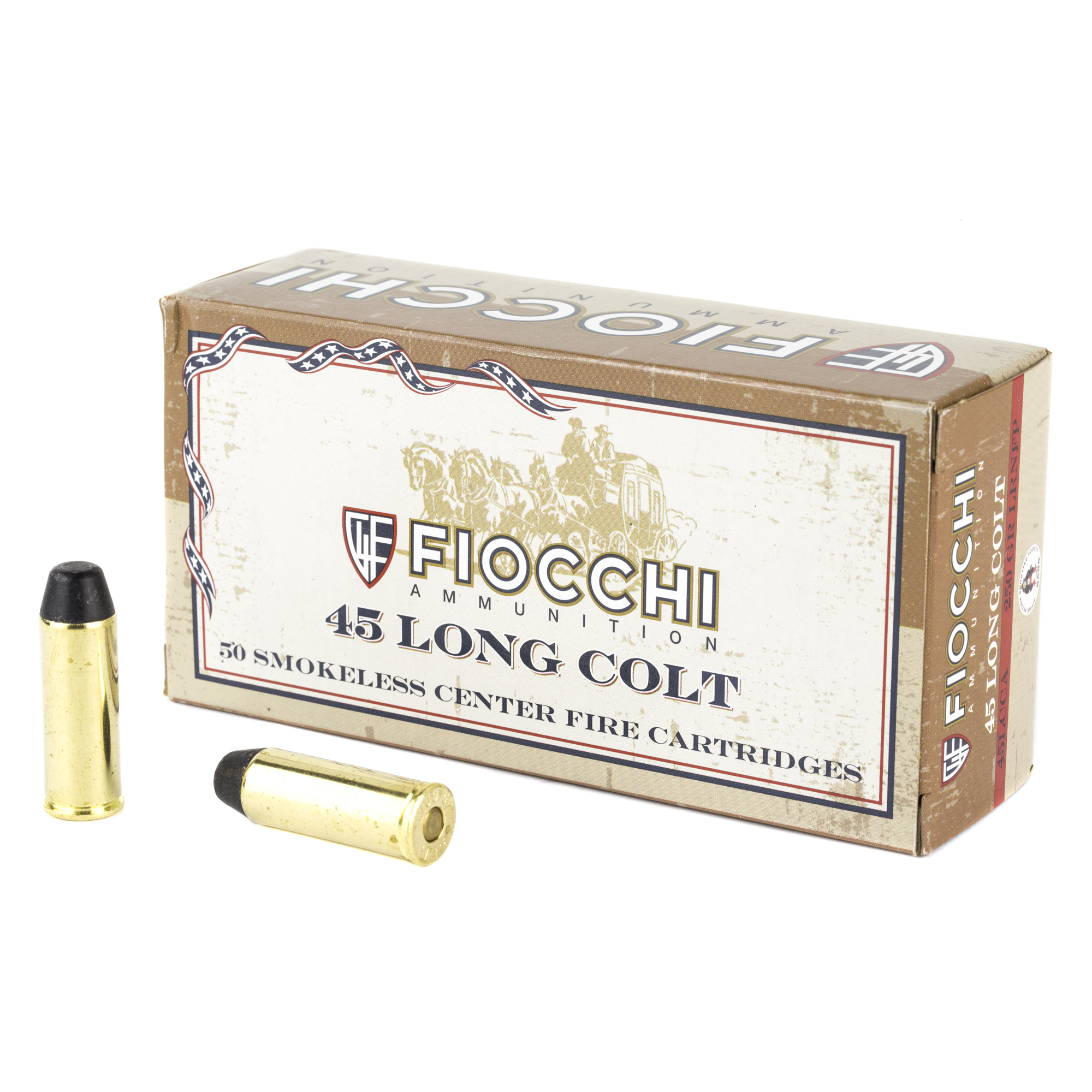 Fiocchi Ammunition Fiocchi Cowboy Action .45 LC 250 gr Lead RNFP Handgun Ammo - 50/ct