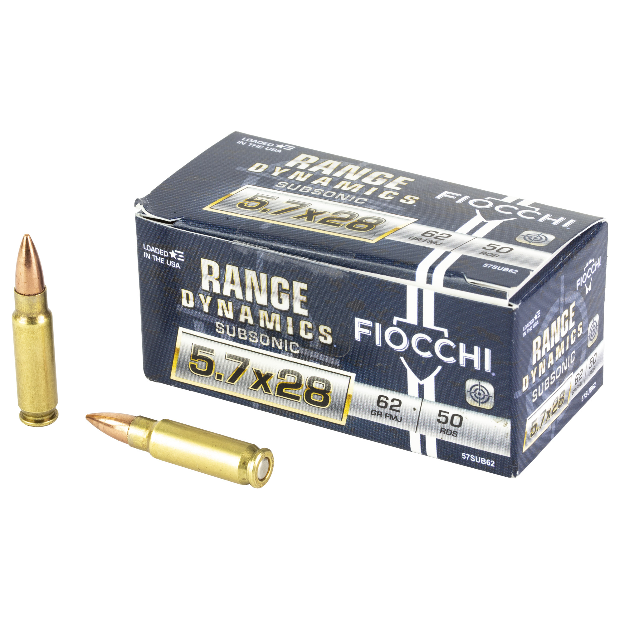 Fiocchi Ammunition Fiocchi Rp 5.7X28MM 62GR Fmj 50/500 Full Metal Jacket