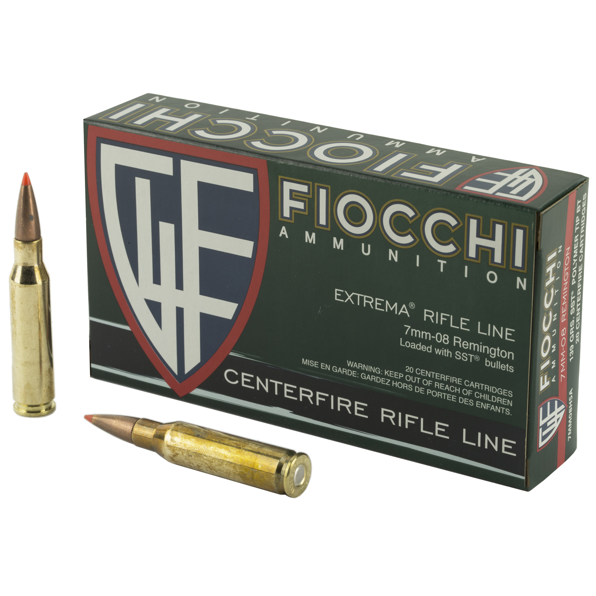 Fiocchi Ammunition Fiocchi Hyperformance Hunt Rifle Ammunition 7mm-08 Rem 139 gr SST 2800 fps 20/ct