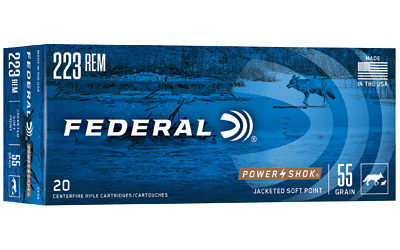 Federal Cartridge Co. Federal Power-Shok Rifle Ammunition .223 Rem 55 gr SP 3240 fps 20/ct