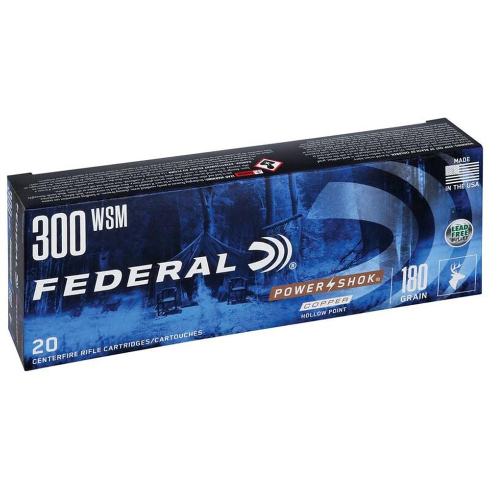 Federal Cartridge Co. Federal Copper Power-Shok Rifle Ammunition .300 WSM 180 gr CHP 20/ct