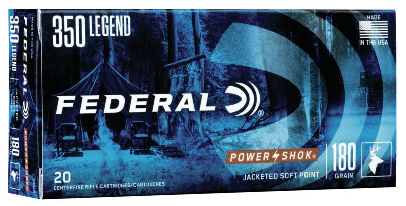 Federal Cartridge Co. Federal Power-Shok Rifle Ammunition .350 Legend 180 gr SP 2100 fps 20/ct