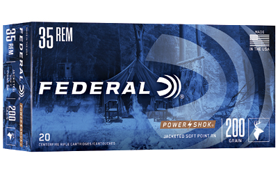Federal Cartridge Co. Federal Power-Shok Rifle Ammunition .35 Rem 200 gr RNSP 2080 fps 20/ct