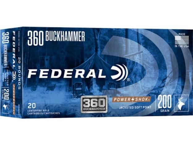 Federal Cartridge Co. Federal Power-Shok Rifle Ammunition .360 Buckhammer 200gr JSP 2197 fps 20/ct