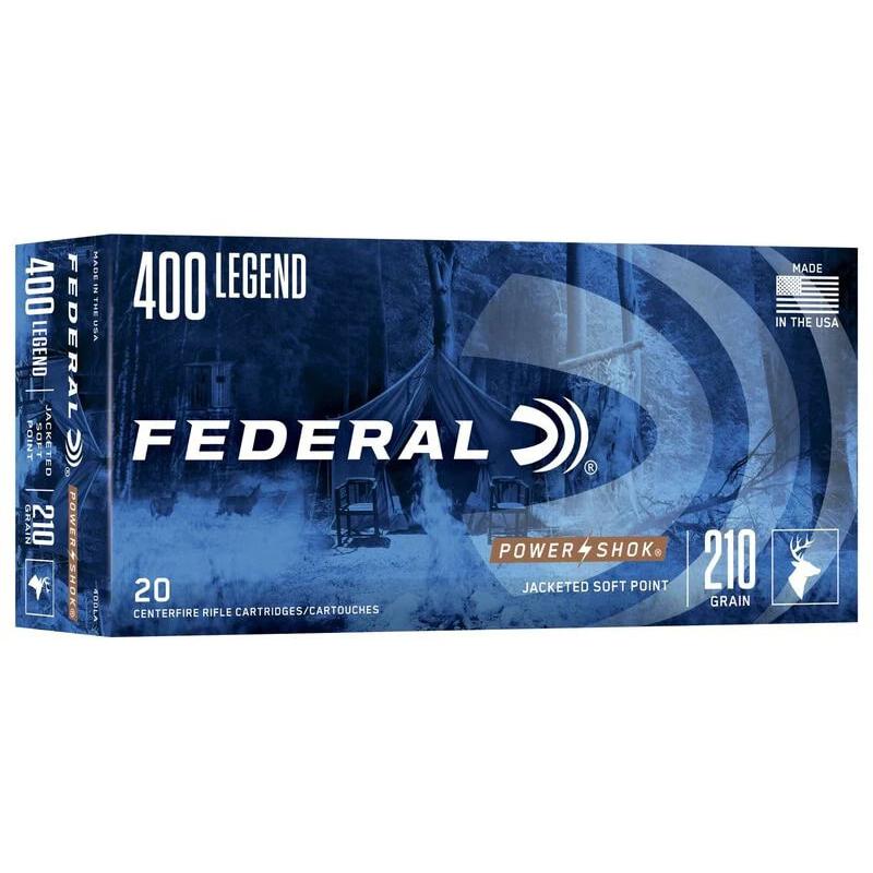 Federal Cartridge Co. Federal Power-Shok Rifle Ammunition 400 Legend 210gr SP 2250 fps 20/ct