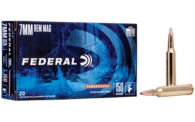 Federal Cartridge Co. Federal Power-Shok Rifle Ammunition 7mm Rem Mag 150 gr SP 3110 fps 20/ct