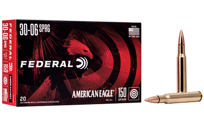 Federal Cartridge Co. Federal Am Eagle 3006 150GR Fmjbt 20/500 Full Metal Jacket Boat Tail