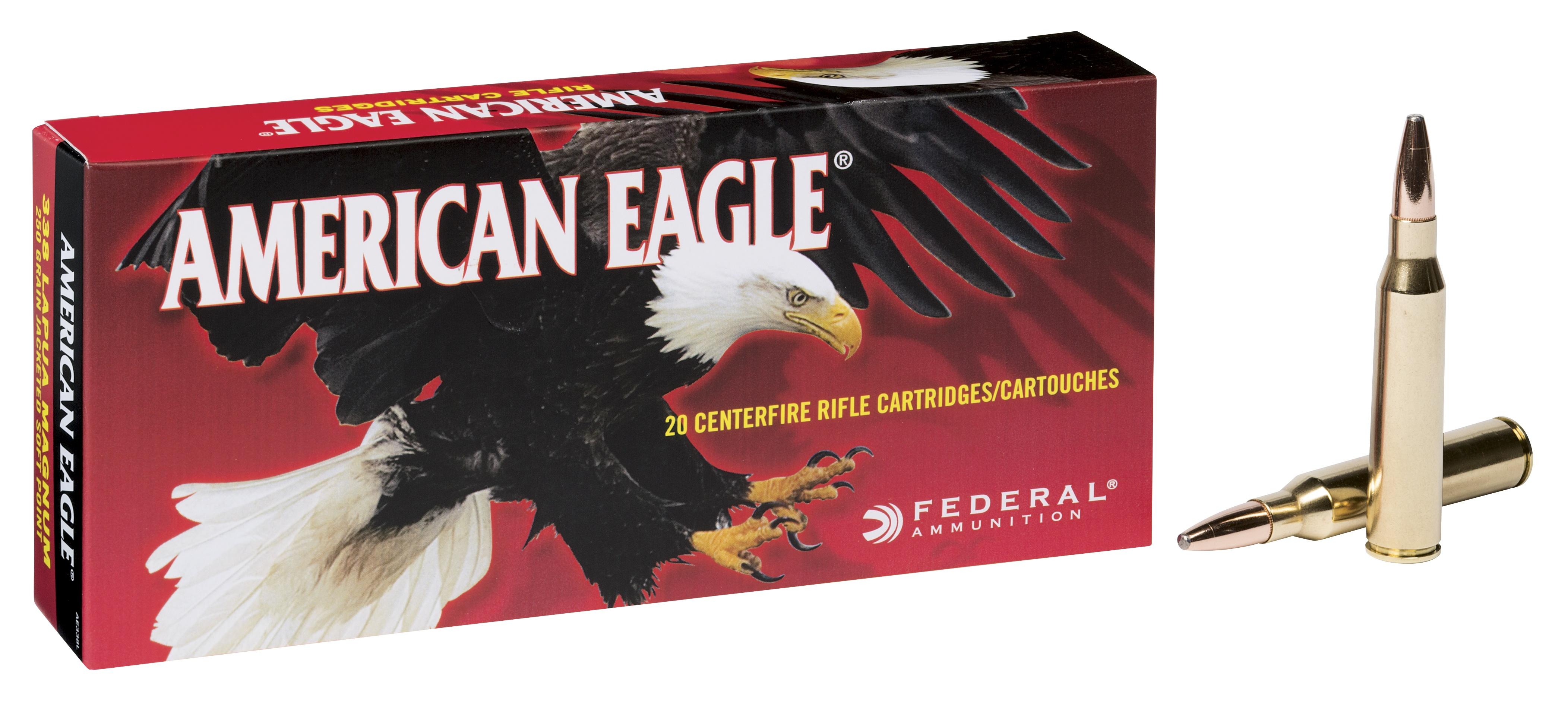 Federal Cartridge Co. Federal American Eagle Rifle Ammunition .338 Lapua Mag 250 gr SP 20/ct