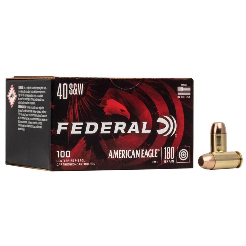 Federal Cartridge Co. Federal 40 S&w 180GR Full Metal Jacket Ammo 500RD