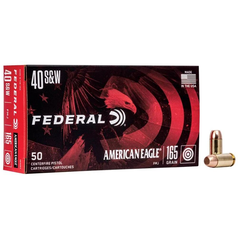 Federal Cartridge Co. American Eagle Handgun Ammunition .40 S&W 165 gr FMJ 1130 fps 1000/ct
