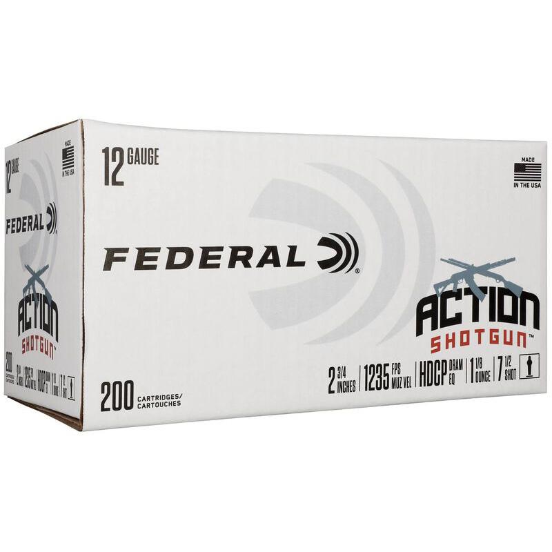Federal Cartridge Co. Federal Actn 12ga 2.75" #7.5 200RD Partition
