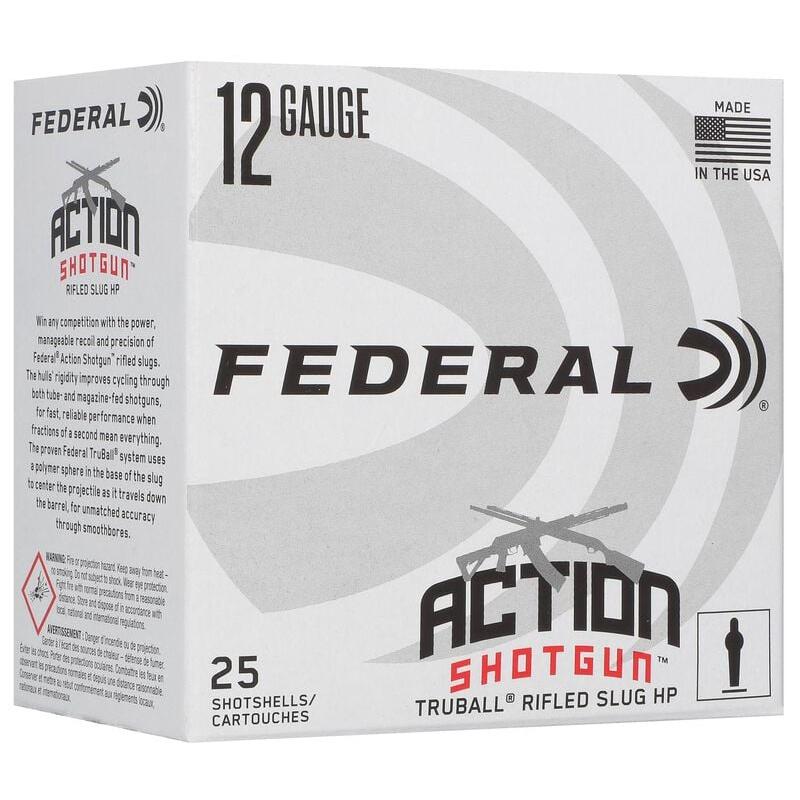 Federal Cartridge Co. Federal Action Shotgun Truball Slug Shotshells 12ga 2-3/4" 438gr 1300 fps Slug 25/ct