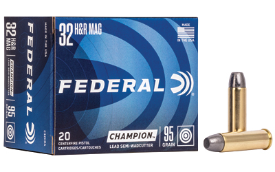 Federal Cartridge Co. Federal Champion Handgun Ammunition .32 H&R Mag 95 gr LSWC 1020 fps 20/ct