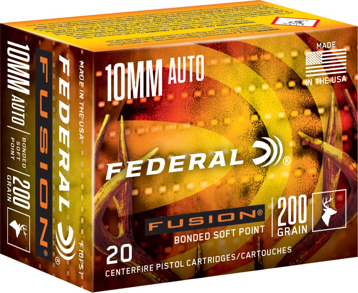 Federal Cartridge Co. Federal Fusion Handgun Ammunition 10mm Auto 200 gr SP 20/ct