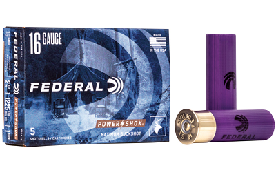 Federal Cartridge Co. Federal Pwrshk 16ga 2.75 Mx #1 Bck 5/250 Buckshot