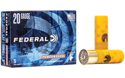 Federal Cartridge Co. Federal Pwrshk 20ga 2.75 Mx #3 Bck 5/250 Buckshot