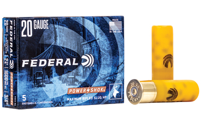 Federal Cartridge Co. Federal Power-Shok Rifled Slug 20 ga 2-3/4" 3/4 oz Slug 1600 fps 5/ct