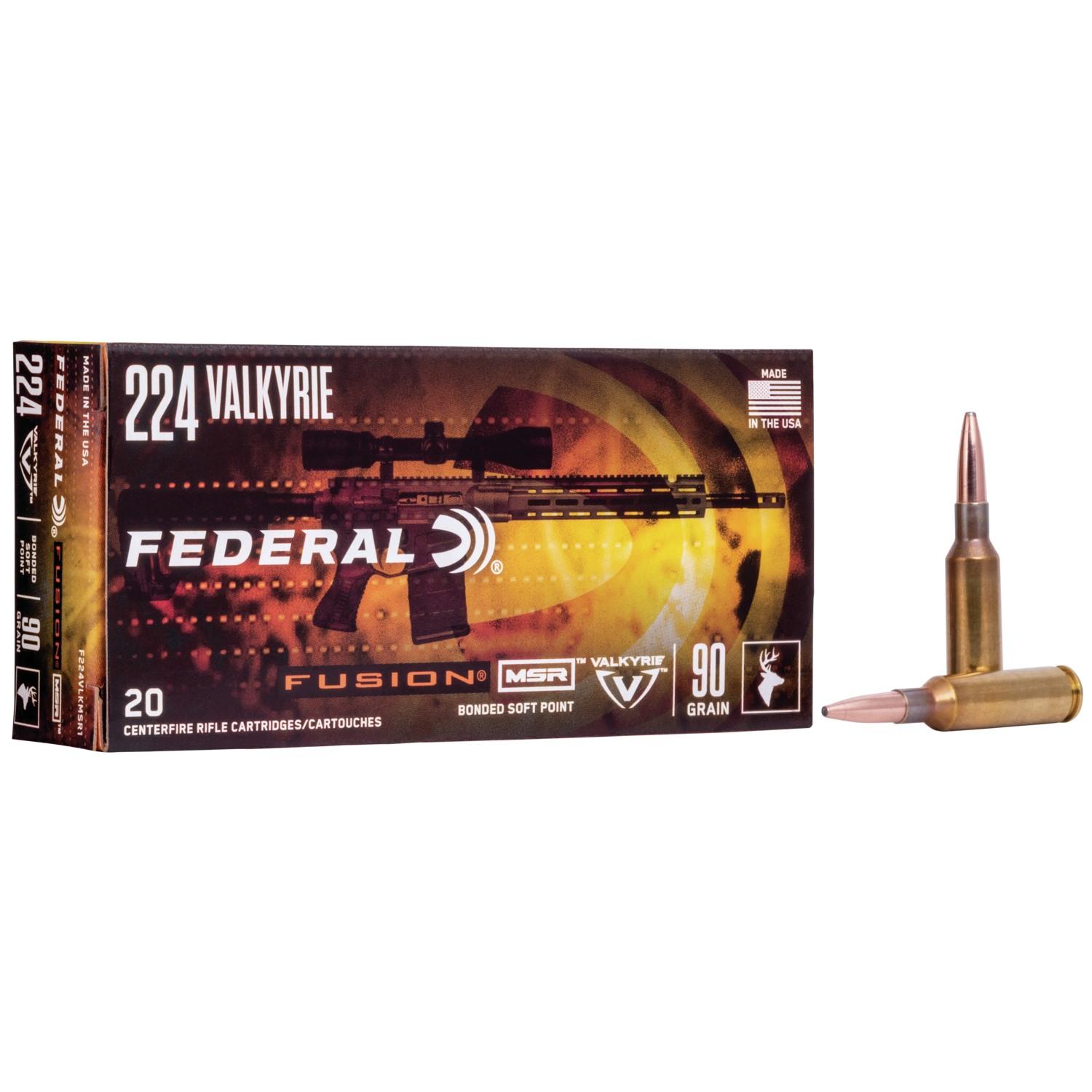 Federal Cartridge Co. Federal Fusion Rifle Ammunition .224 Valkyrie 90 gr SP 2700 20/ct