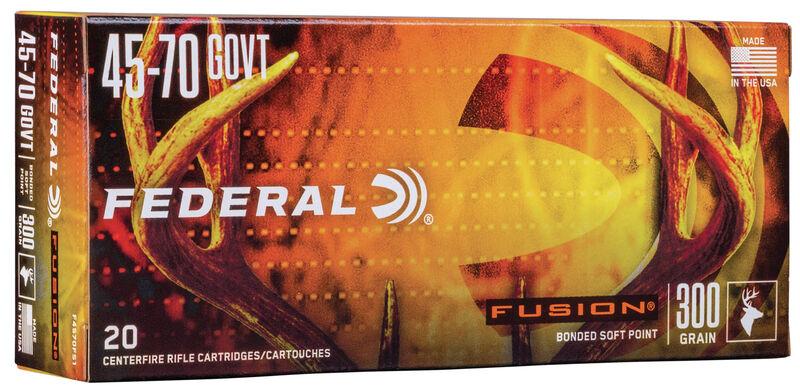 Federal Cartridge Co. Federal Fusion Rifle Ammunition .45-70 Govt 300 gr SP 1850 fps 20/ct
