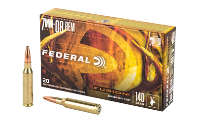 Federal Cartridge Co. Federal Fusion Rifle Ammunition 7mm-08 Rem 140 gr BTSP 2850 fps - 20/ct