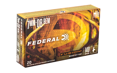 Federal Fusion Rifle Ammunition 7mm-08 Rem 140 gr BTSP 2850 fps - 20/ct Federal Fusion Rifle Ammunition 7mm-08 Rem 140 gr BTSP 2850 fps - 20/ct
