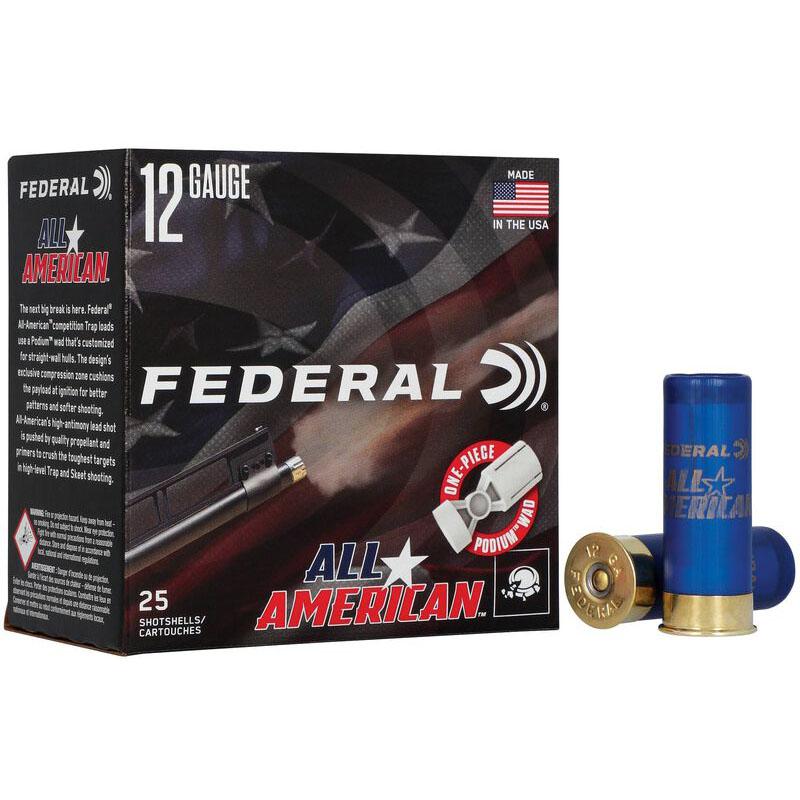 Federal Cartridge Co. Federal All American Shotshells 12ga 2-3/4" 1oz 1200 fps #7.5 25/ct