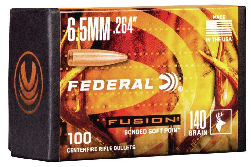 Federal Cartridge Co. Federal Fusion .264 Caliber 140GR Bullet 100RD