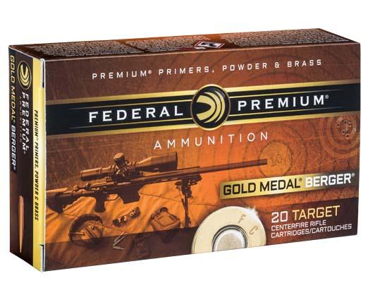 Federal Cartridge Co. Federal Gold Medal Berger Juggernaut Rifle Ammunition .308 Win 185 gr OTM 2600 fps 20/ct