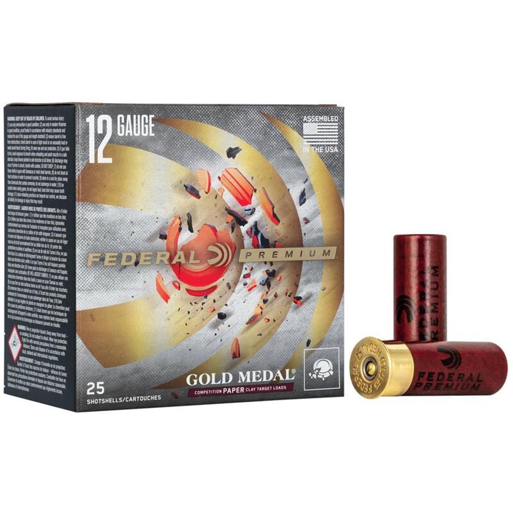 Federal Cartridge Co. Federal Premium Gold Medal Paper 12ga 2-3/4" Hdcp 1-1/8OZ 7.5 Ammo 25RD