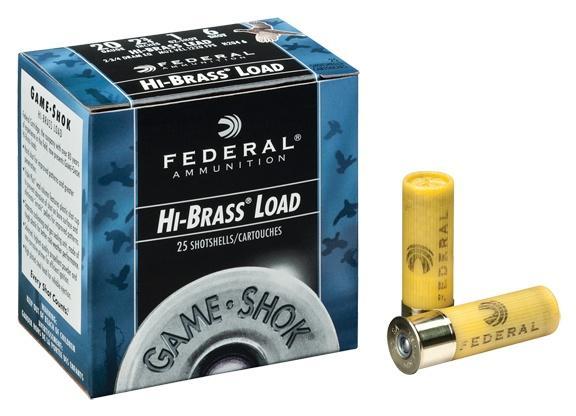 Federal Cartridge Co. Federal Game-Shok Upland Game Hi Brass Load Shotshells 20 ga 2 3/4" 1 oz 1220 fps #5 25/ct
