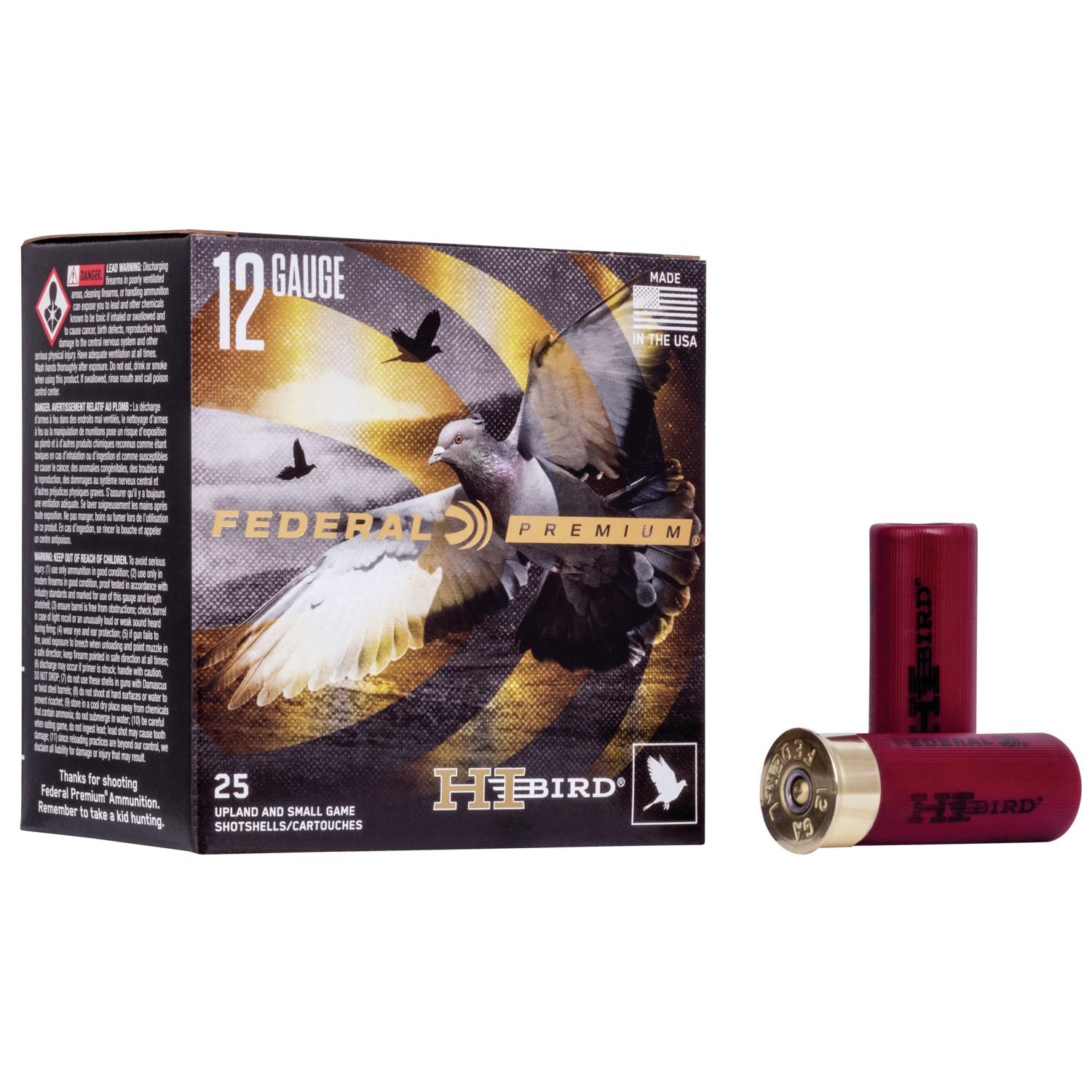 Federal Cartridge Co. Federal Hi-Bird Shotshells 12ga 2-3/4" 1-1/8oz 1275 fps #8 25/ct