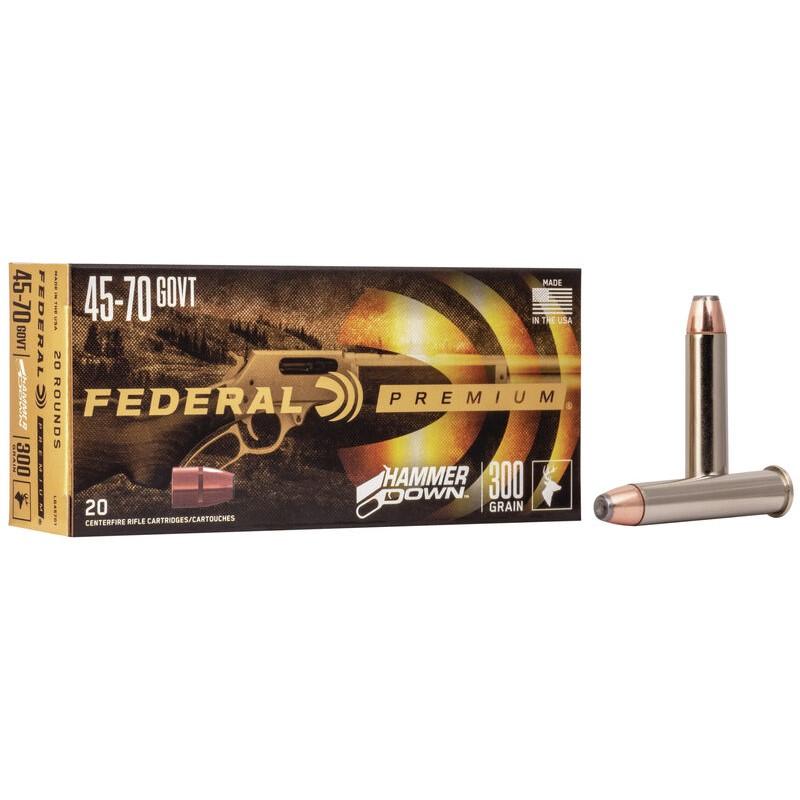 Federal Cartridge Co. Federal Hammer Down Rifle Ammunition .45-70 Govt 300 gr SP 1850 fps 20/ct