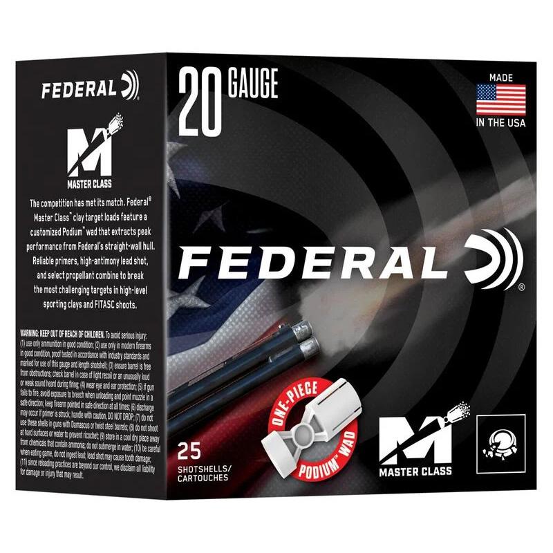 Federal Cartridge Co. Federal Master Class 20ga 2.75" 7/8OZ #8 Partition