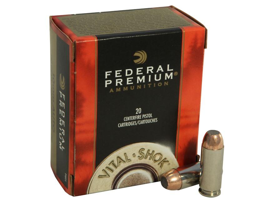 Federal Cartridge Co. Federal Premium Vital-Shok Handgun Ammunition 10mm Auto 180 gr JSP 1275 fps 20