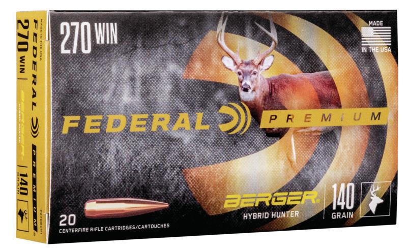 Federal Cartridge Co. Federal Classic Hunter Berger Hybrid Rifle Ammunition .270 Win 140 gr BTHP 2950 fps 20/ct