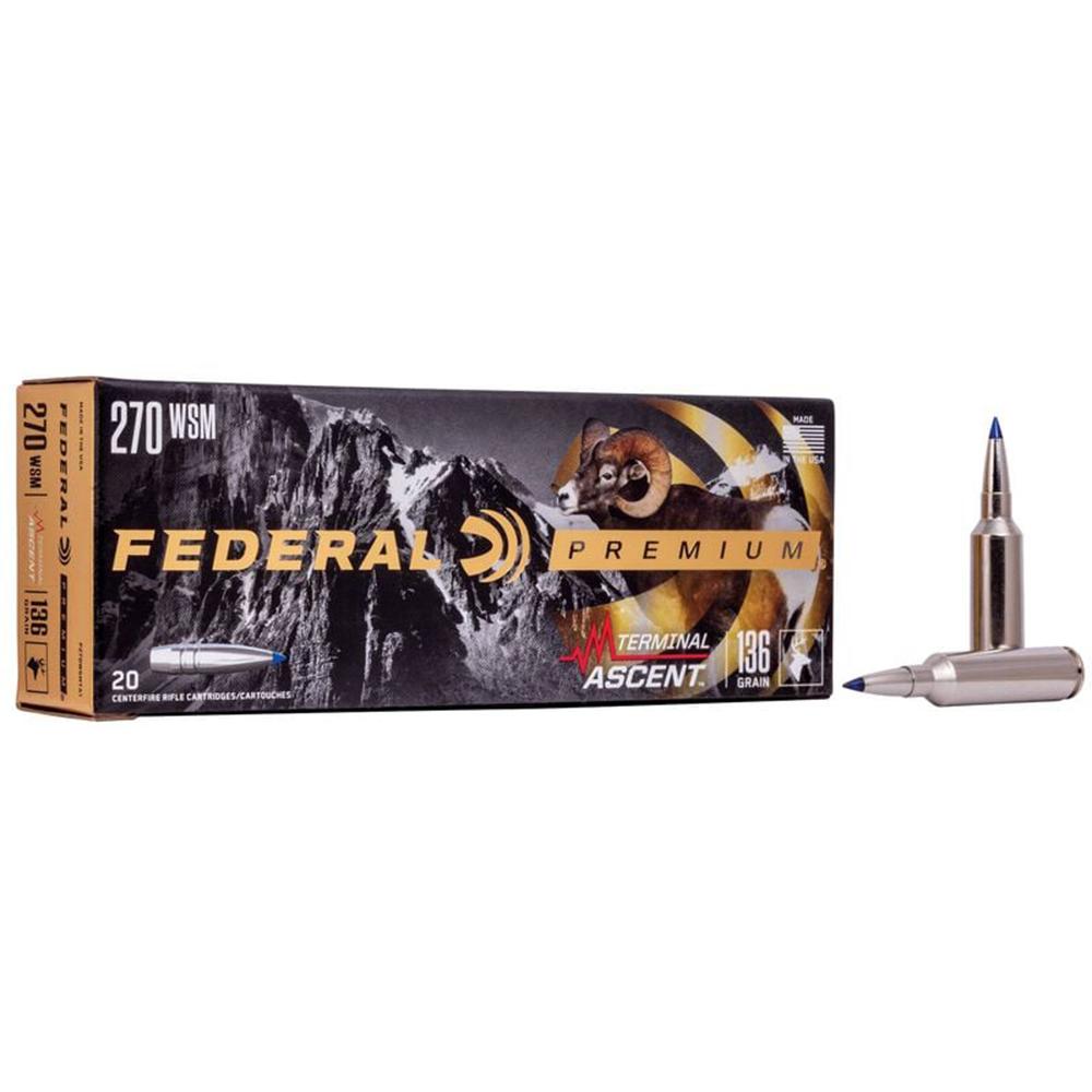 Federal Cartridge Co. Federal Terminal Ascent Rifle Ammunition .270 WSM 136 gr 3240 fps 20/ct
