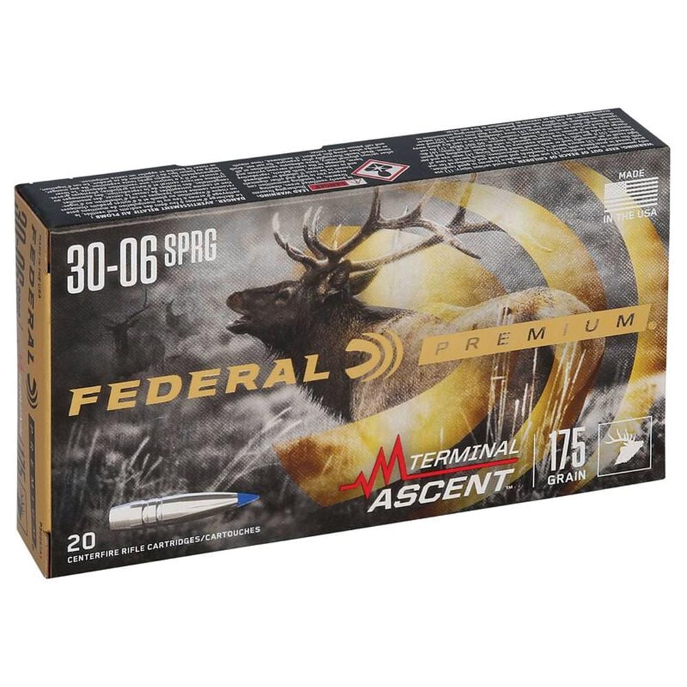 Federal Terminal Ascent Rifle Ammunition .30-06 Sprg 175 gr 2730 fps 20/ct Federal Terminal Ascent Rifle Ammunition .30-06 Sprg 175 gr 2730 fps 20/ct