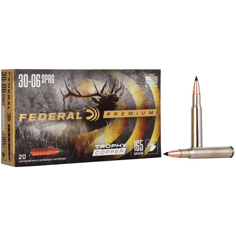 Federal Cartridge Co. Federal Prm 3006 165GR Trphy Cpr 20/200 Copper