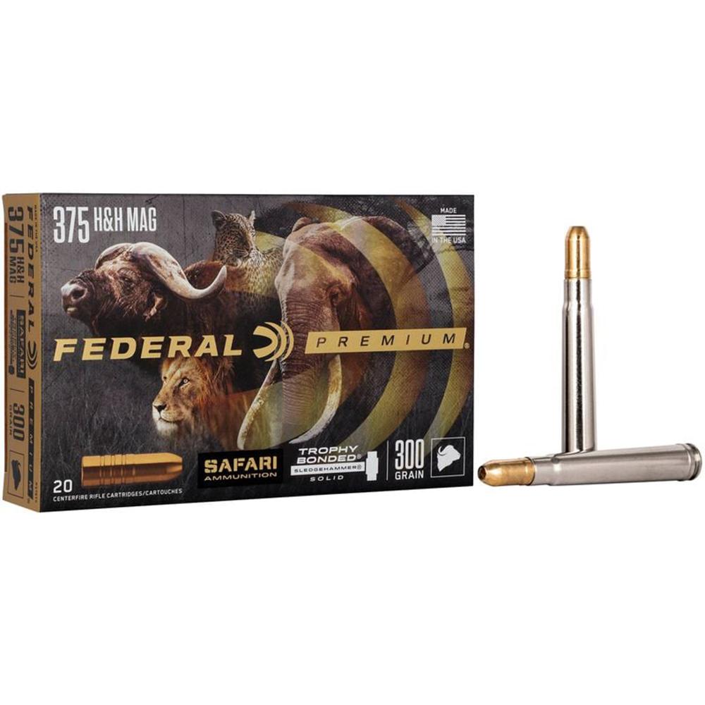 Federal Cartridge Co. Federal Premium Cape-Shok Rifle Ammunition .375 H&H 300 gr TBSS 2440 fps - 20/ct