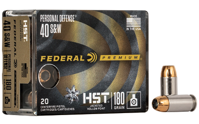 Federal Cartridge Co. Federal Prm Hst 40SW 180GR Jhp 20/200 Hollow Point