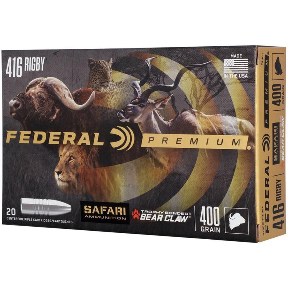 Federal Premium Cape-Shok Rifle Ammunition .416 Rigby 400 gr TBBC 2300 fps - 20/ct Federal Premium Cape-Shok Rifle Ammunition .416 Rigby 400 gr TBBC 2300 fps - 20/ct
