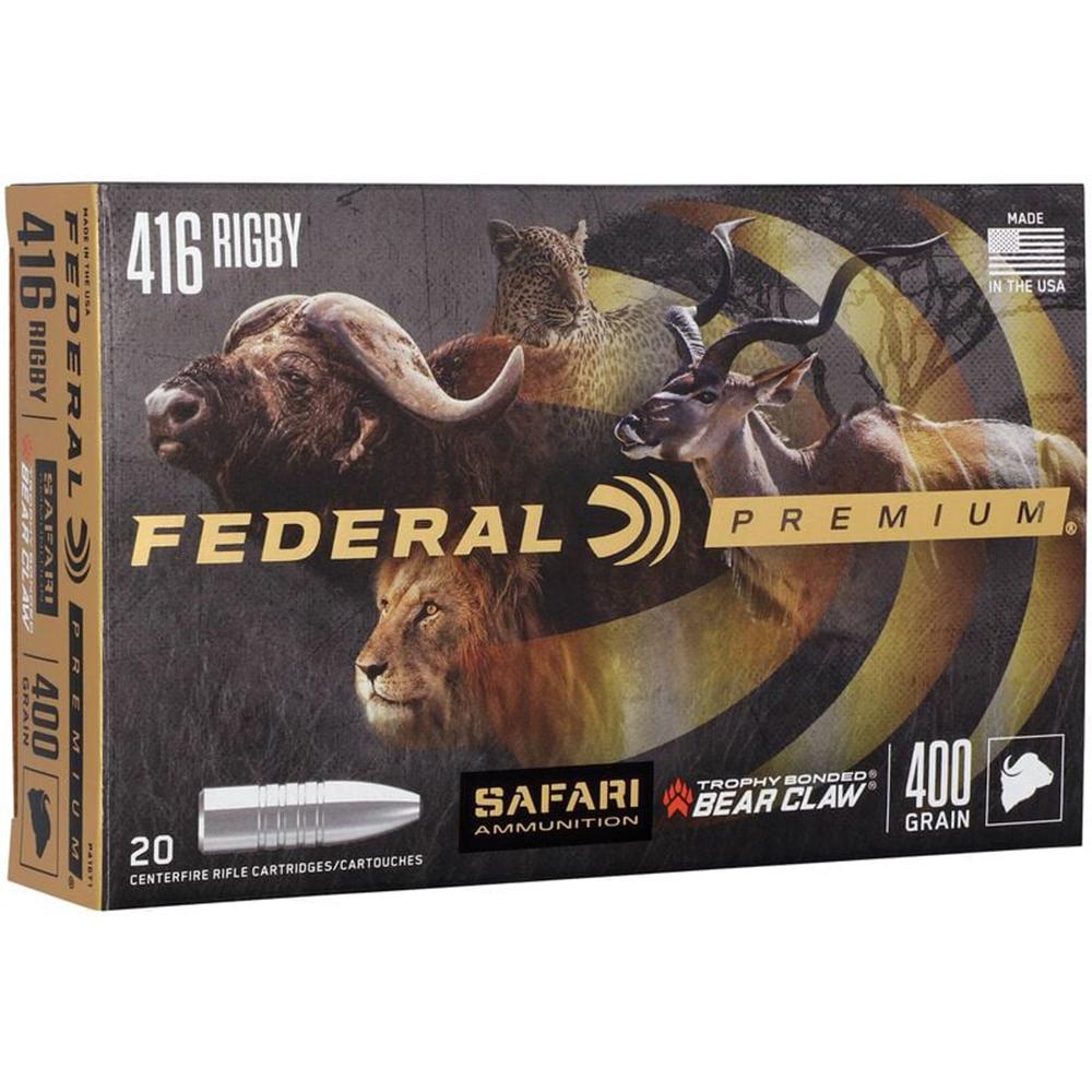Federal Premium Cape-Shok Rifle Ammunition .416 Rigby 400 gr TBBC 2300 fps - 20/ct Federal Premium Cape-Shok Rifle Ammunition .416 Rigby 400 gr TBBC 2300 fps - 20/ct