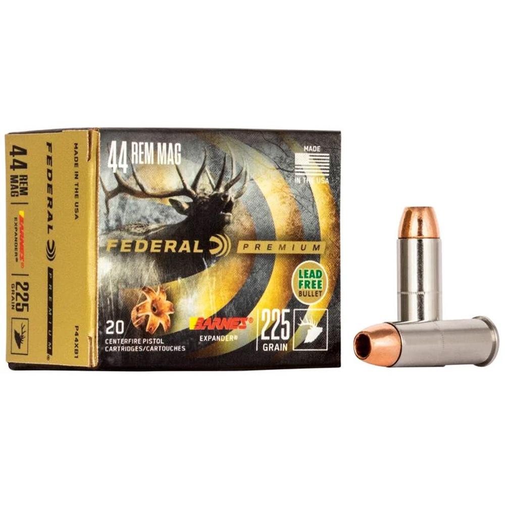Federal Cartridge Co. Federal Premium Vital-Shok Handgun Ammunition .44 Magazine 225 gr JHP 1280 fps 20/ct
