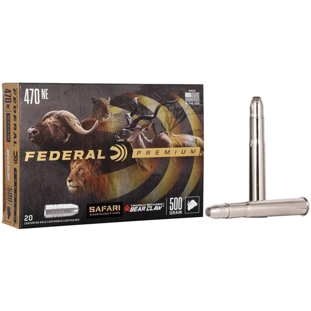 Federal Cartridge Co. Federal Premium Cape-Shok Rifle Ammunition .470 Nitro 500 gr TBBC 2150 fps - 20/ct