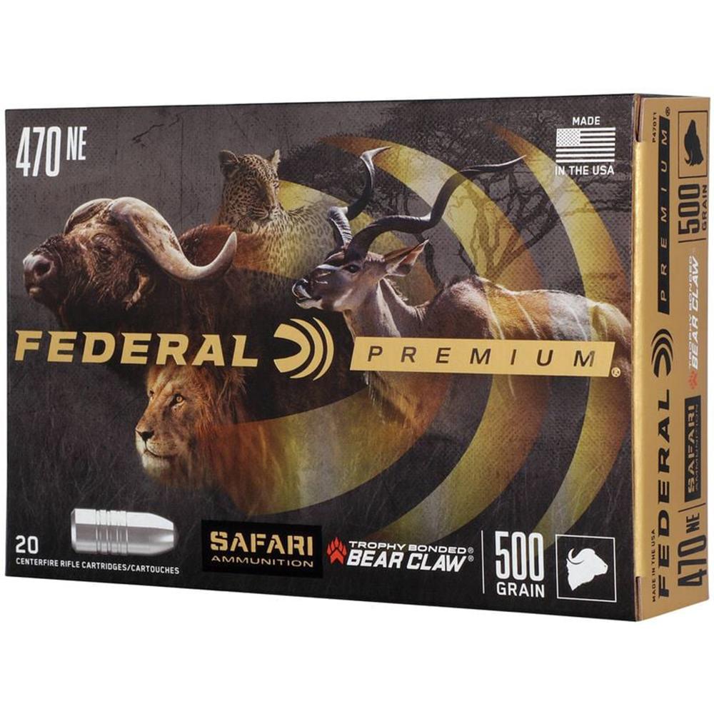 Federal Premium Cape-Shok Rifle Ammunition .470 Nitro 500 gr TBBC 2150 fps - 20/ct Federal Premium Cape-Shok Rifle Ammunition .470 Nitro 500 gr TBBC 2150 fps - 20/ct