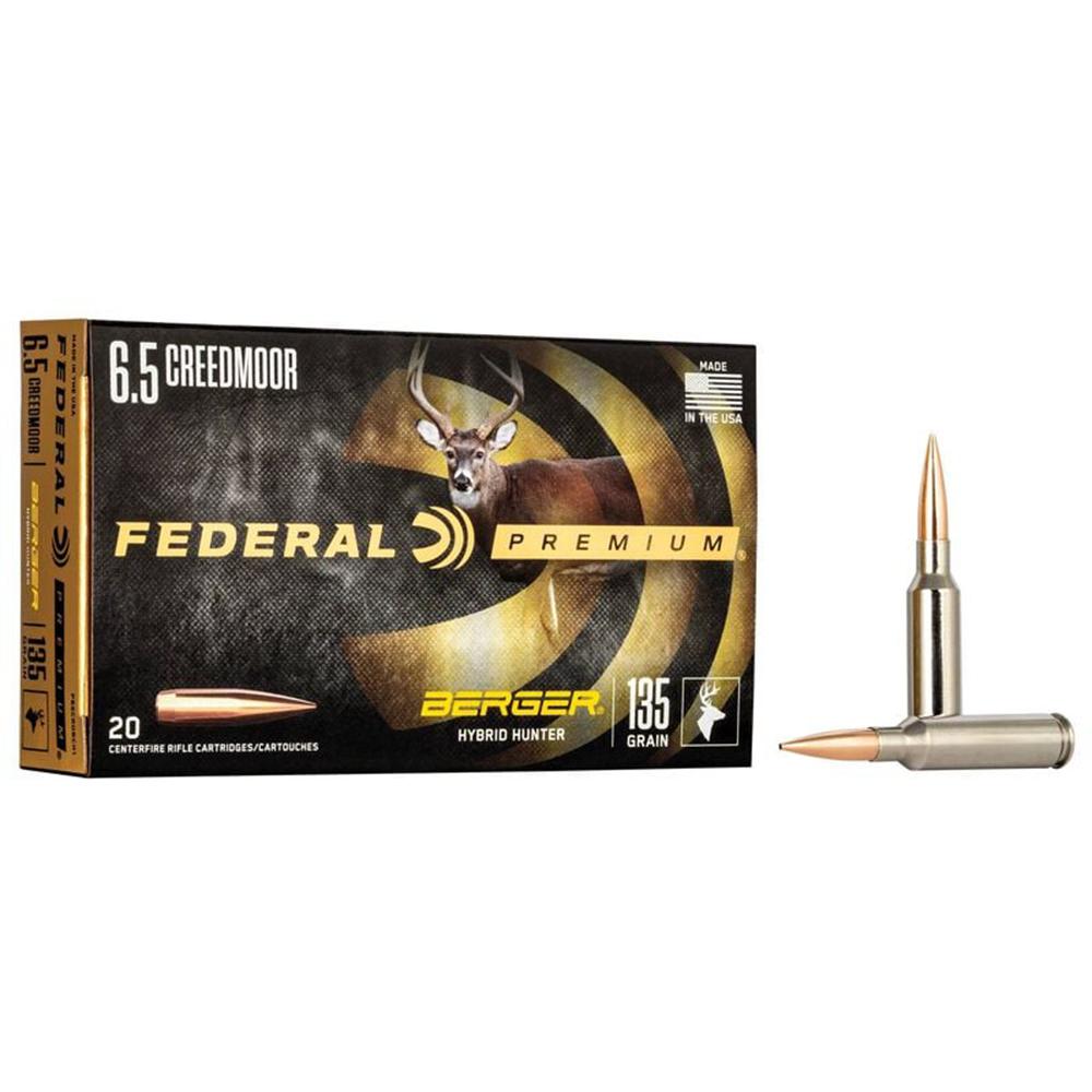 Federal Cartridge Co. Federal Classic Hunter Berger Hybrid Rifle Ammunition 6.5 Creedmoor 135 gr BTHP 2775 fps