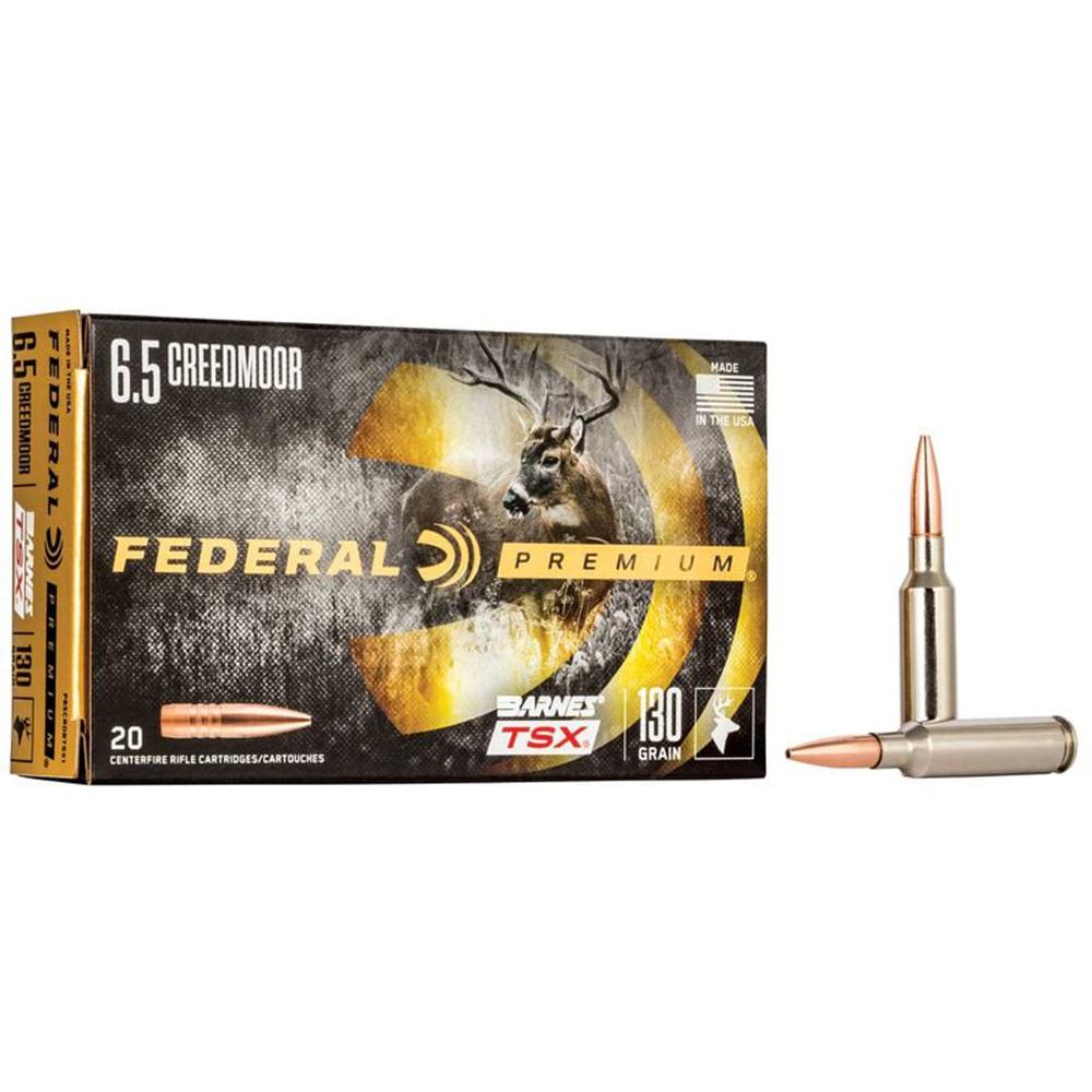 Federal Cartridge Co. Federal Classic Hunter Barnes TSX Rifle Ammunition 6.5 Creedmoor 130 gr TSX 2825 fps 20/ct