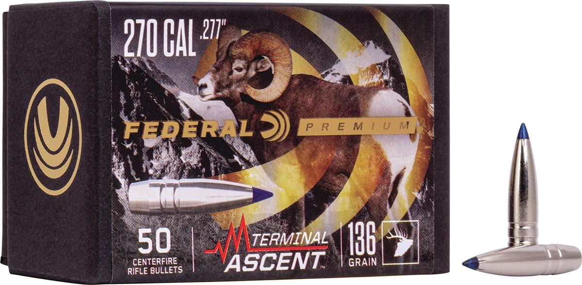 Federal Cartridge Co. Federal .277 Caliber 136GR Terminal Ascent Comp Bullet 50RD