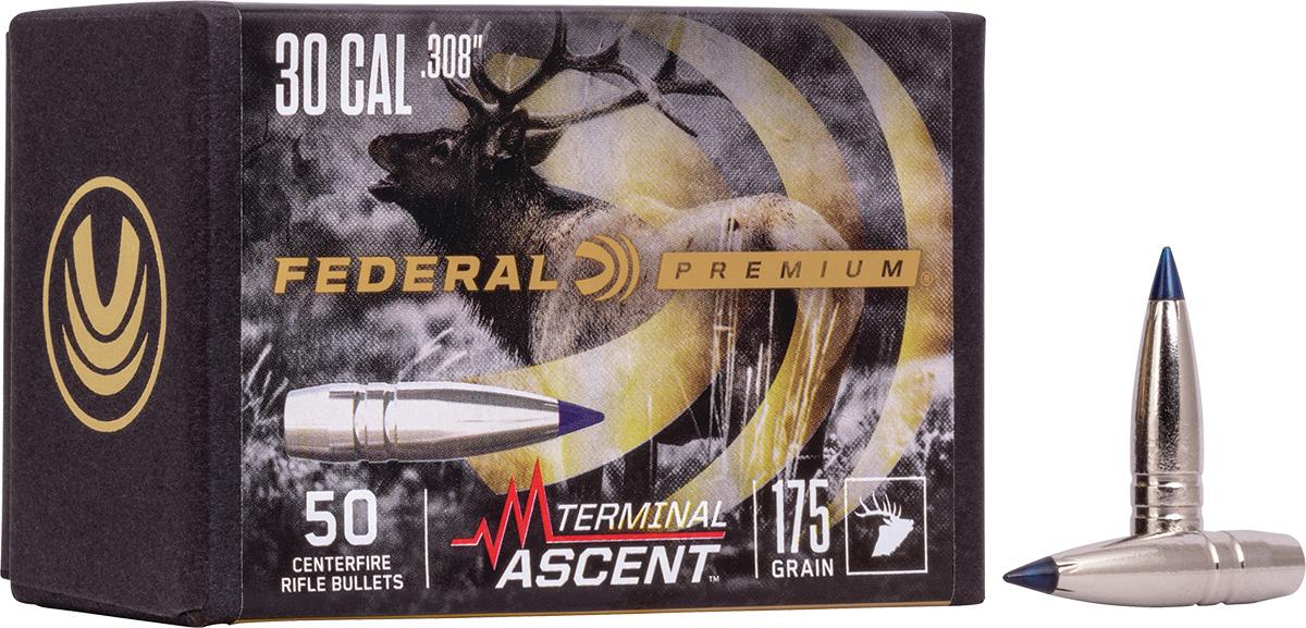 Federal Cartridge Co. Federal .308 Caliber 175GR Terminal Ascent Comp Bullet 50RD